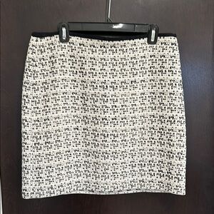 Black and White Tweed Skirt